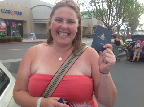 A VERY happy little vegemite tp have my passport back.. 