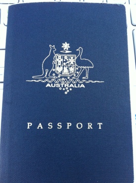 The cover of our Australian Passports